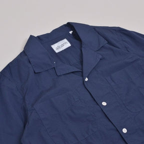 Albam SS Reverse Collar Shirt - Navy
