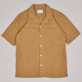 Albam SS Reverse Collar Shirt - Tobacco
