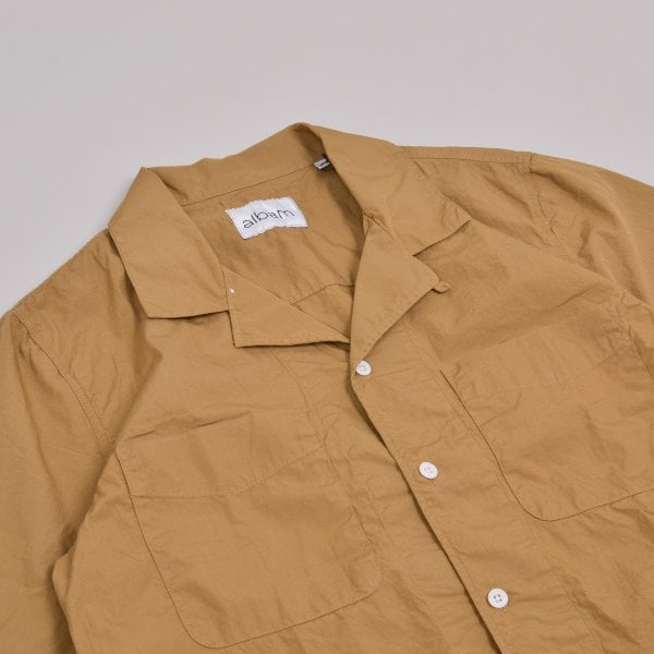 Albam SS Reverse Collar Shirt - Tobacco