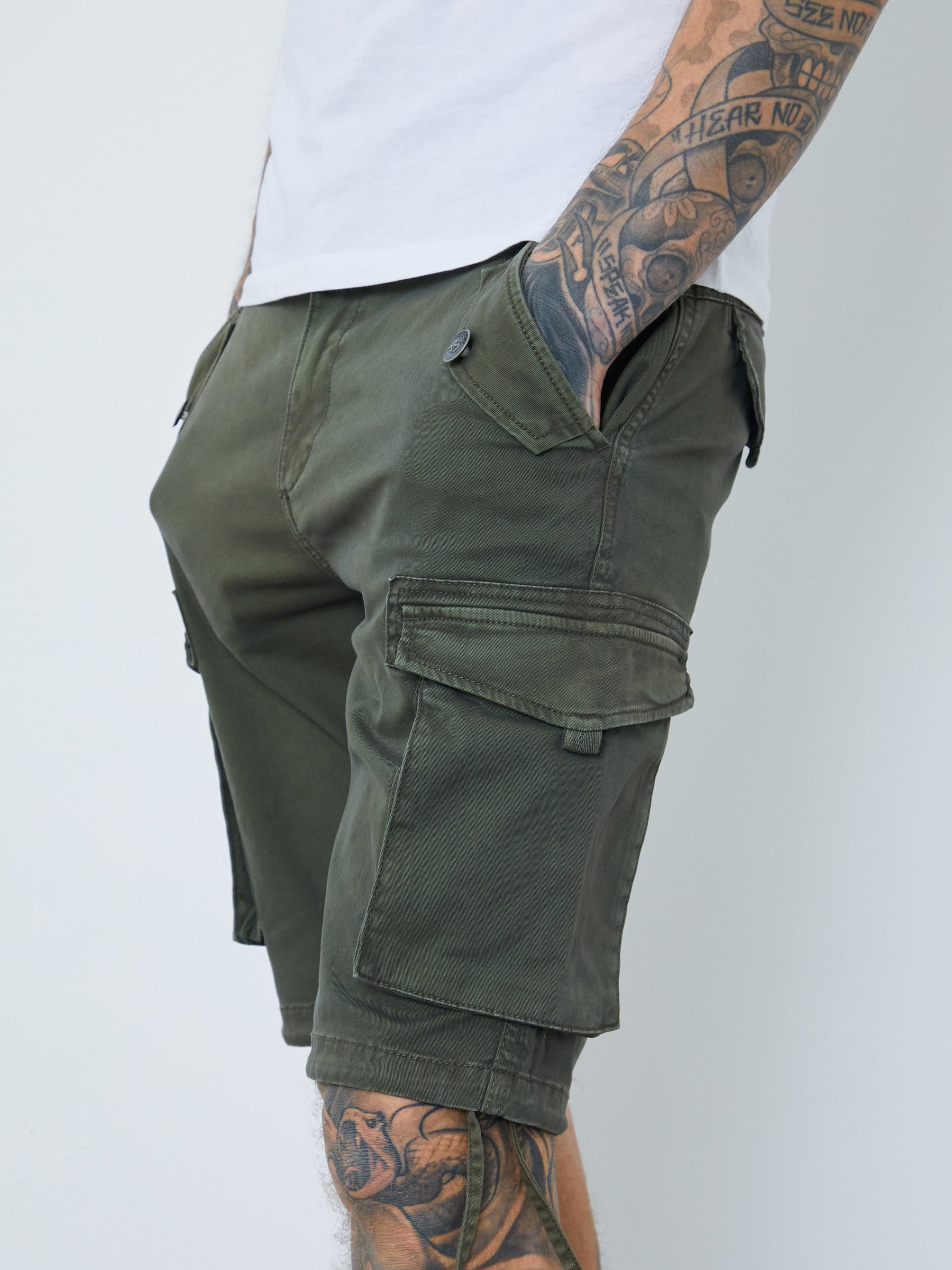 Garment Dyed Cargo Shorts